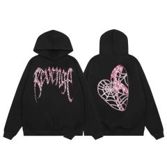 Revenge Hearts Hoodie Black Gray