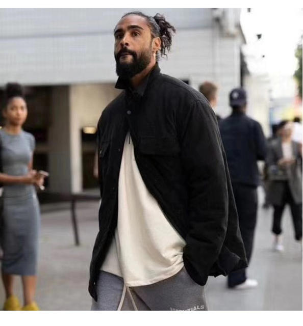 FEAR OF GOD 6th Suede Workwear Jacket Black Beige