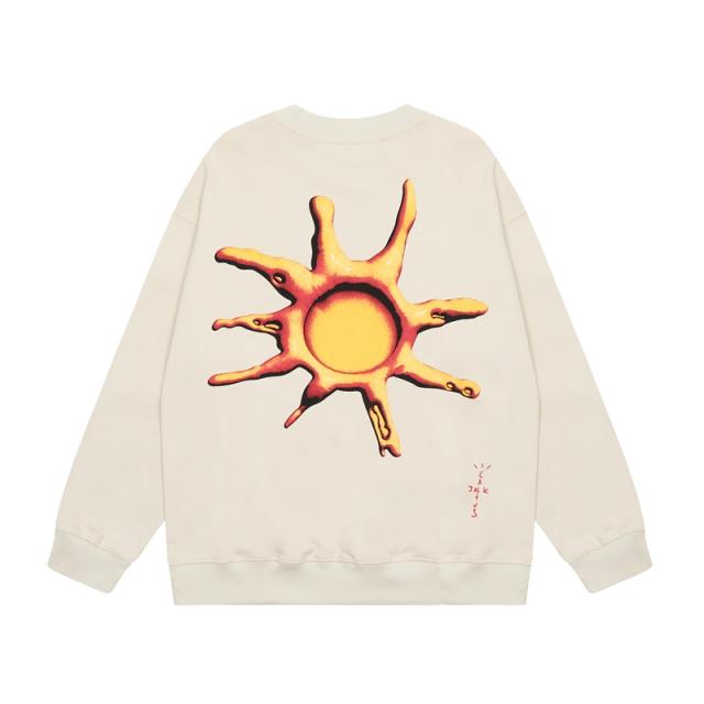 Travis Scott Cactus JACK DLTLFRT-Crewneck Sweatshirt Beige
