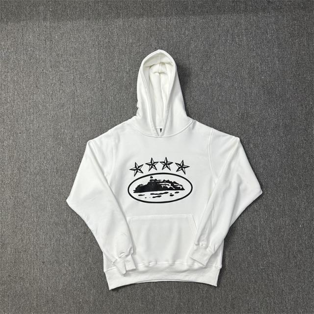 Corteiz Alcatraz 4th Anniversary Fleece Tracksuit Hoodie Pants Black Gray White Blue