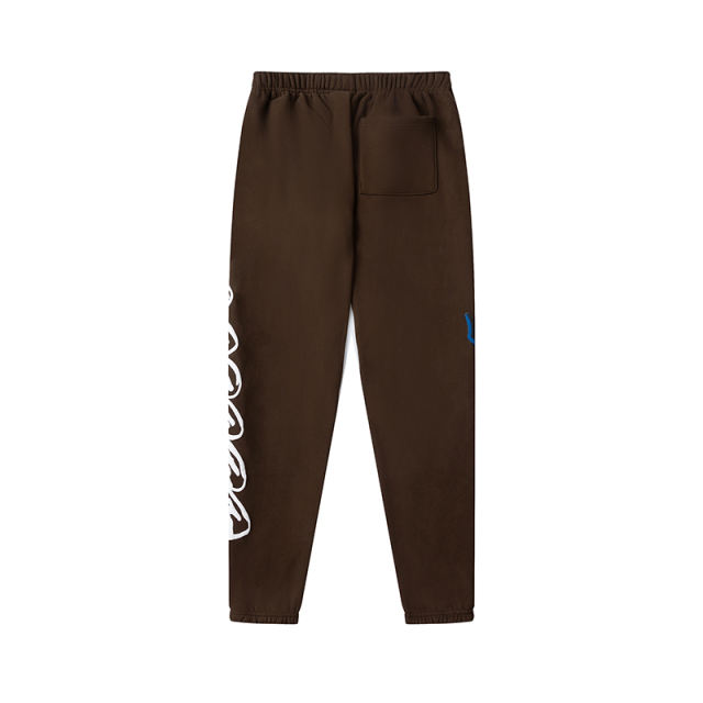 Travis Scott x Fragment Design Cactus Jack Graffiti Print Joggers Sweatpants Brown