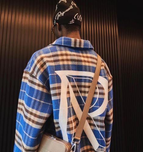 Represent Flannel Plaid Shirt Blue