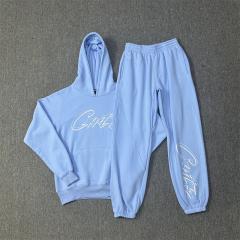Corteiz Alcatraz 4th Anniversary Fleece Tracksuit Hoodie Pants Black Gray White Blue