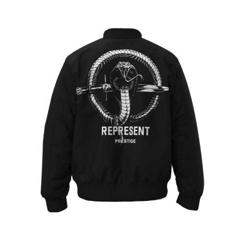 Represent Prestige Bomber Jacket  Black Beige