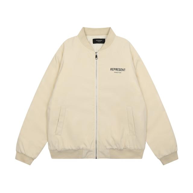 Represent Prestige Bomber Jacket  Black Beige