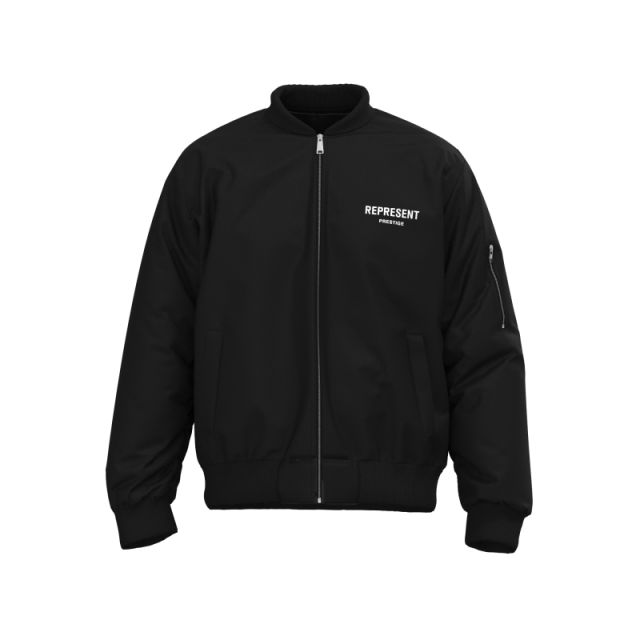 Represent Prestige Bomber Jacket  Black Beige