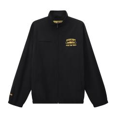 Corteiz Black Warrior Embroidered Logo Zip Jacket Black
