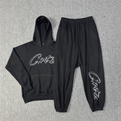 Corteiz Alcatraz 4th Anniversary Fleece Tracksuit Hoodie Pants Black Gray White Blue