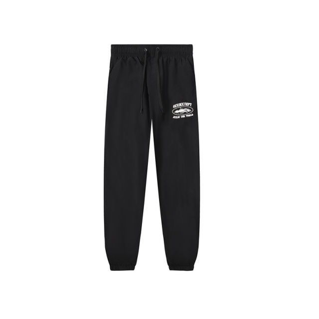 Corteiz Drill-Style Woven Track Pants - Black