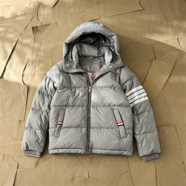 Thom Browne Puffer Down Jacket Black Gray