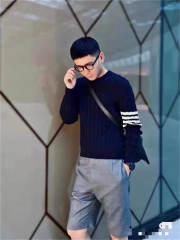 Thom Browne Sweater White Blue Gray