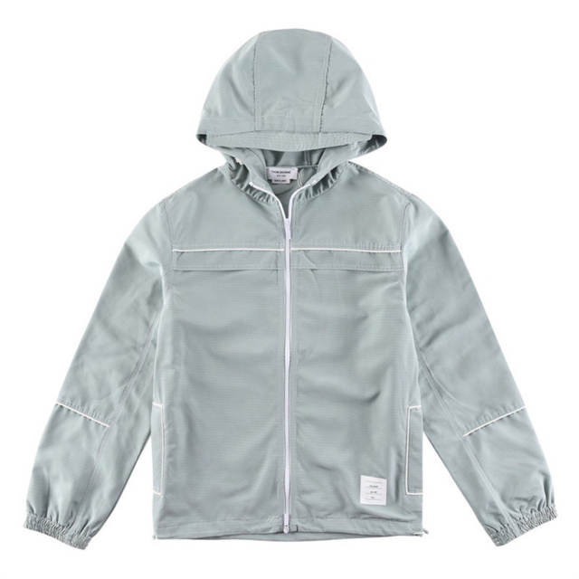 Thom Browne Nylon Jacket Green Gray