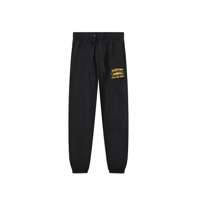 Corteiz Drill-Style Woven Track Pants - Black