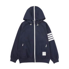 Thom Browne Nylon Jacket Navy Blue Gray