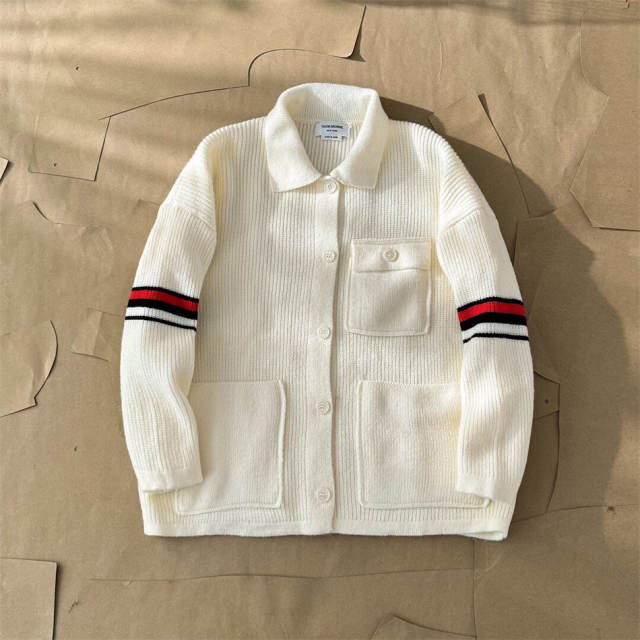 Thom Browne Knit Jacket Black Gray