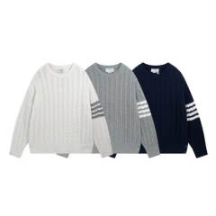 Thom Browne Sweater White Blue Gray