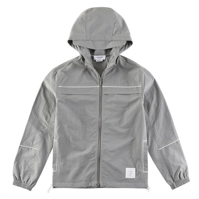 Thom Browne Nylon Jacket Green Gray