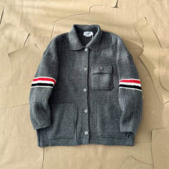 Thom Browne Knit Jacket Black Gray