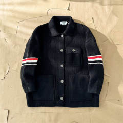 Thom Browne Knit Jacket Black Gray