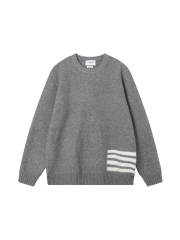 Thom Browne Knit Sweater Navy Blue Gray