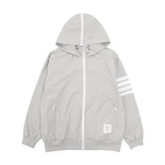 Thom Browne Nylon Jacket Navy Blue Gray