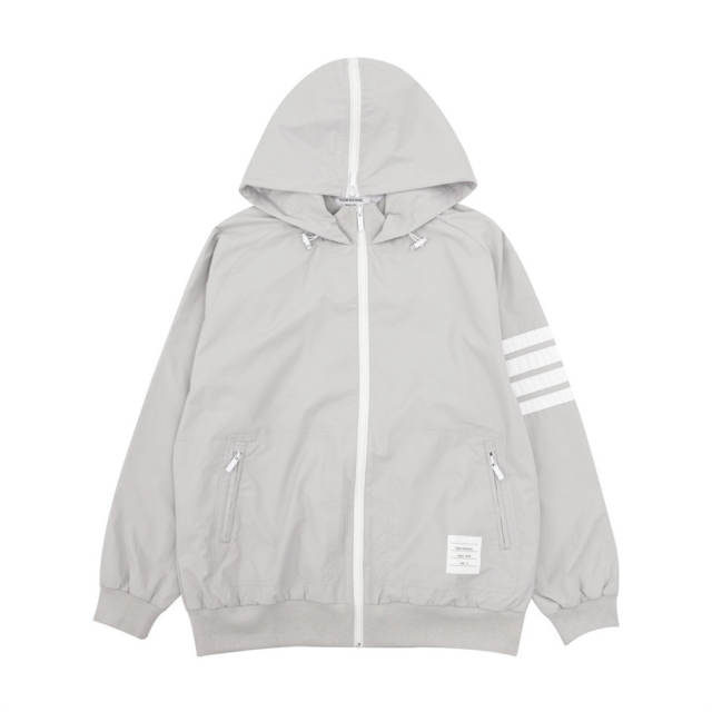 Thom Browne Nylon Jacket Navy Blue Gray