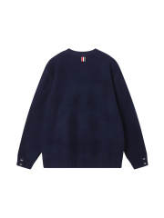 Thom Browne Knit Sweater Navy Blue Gray