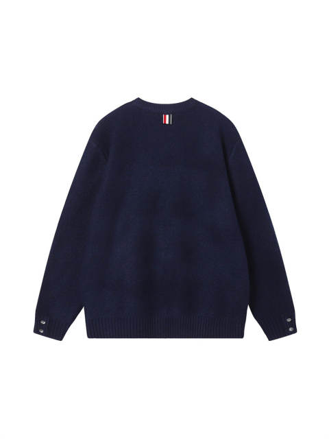 Thom Browne Knit Sweater Navy Blue Gray