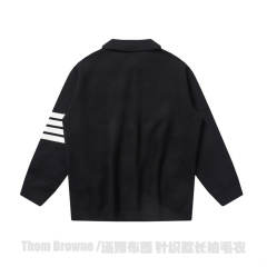 Thom Browne Knit Jacket Black Navy Blue