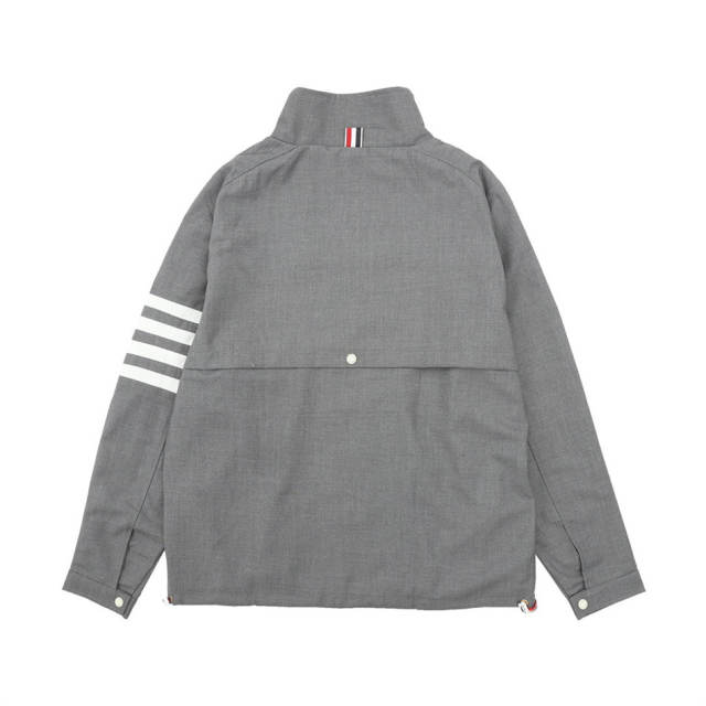 Thom Browne Nylon Jacket Black Gray