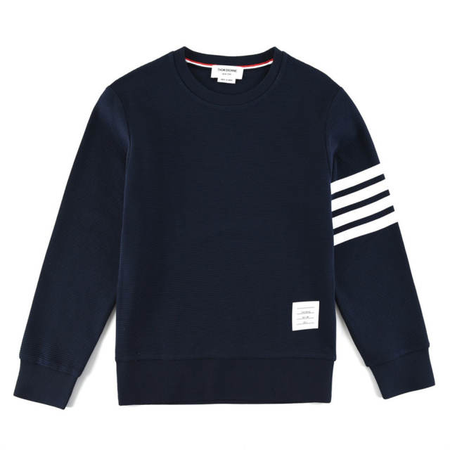 Thom Browne Waffle Sweater Gray/Navy Blue/Green
