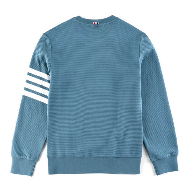 Thom Browne Waffle Sweater Gray/Navy Blue/Green