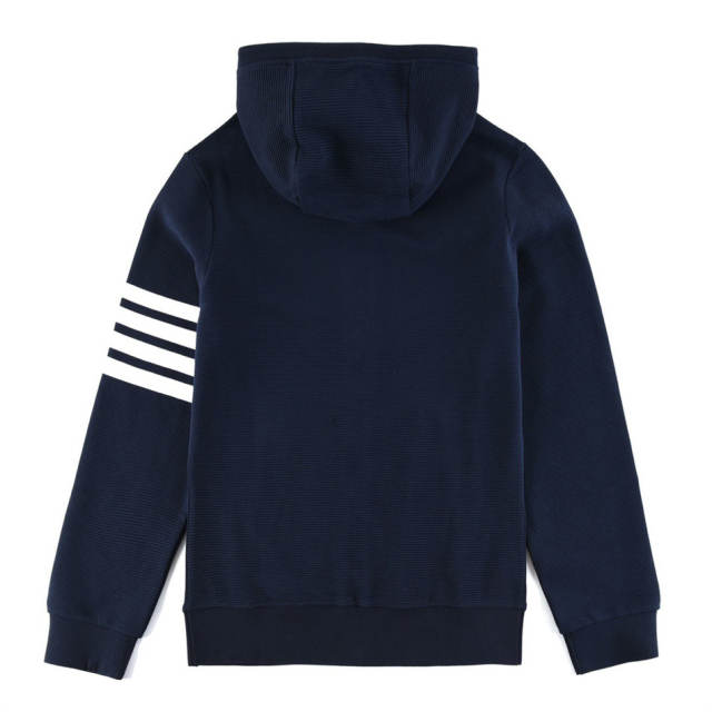 Thom Browne Waffle Hoodies Gray/Navy Blue/Green