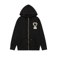 AMI Paris Hoodie Zip-Up Hoodie