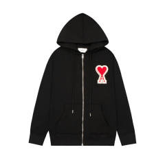 AMI Paris Hoodie Zip-Up Hoodie