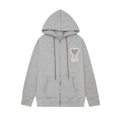 AMI Paris Hoodie Zip-Up Hoodie