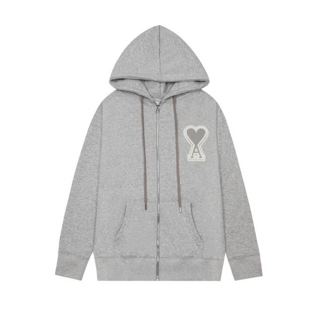 AMI Paris Hoodie Zip-Up Hoodie