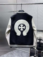 Chr0me Hearts Towel Embroidery Horseshoe Logo Varsity Jacket Reps