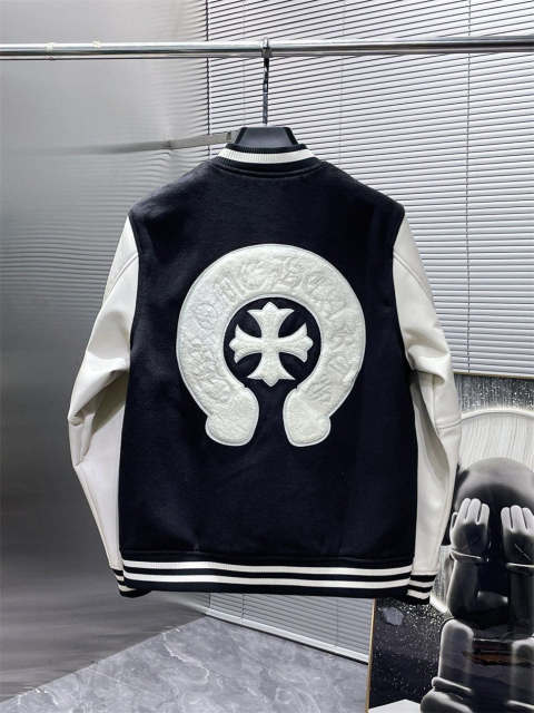 Chr0me Hearts Towel Embroidery Horseshoe Logo Varsity Jacket Reps