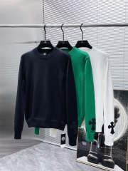Chr0me Hearts Cross Embossed Knit Sweater White Green Black