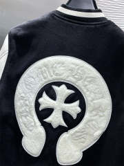 Chr0me Hearts Towel Embroidery Horseshoe Logo Varsity Jacket Reps