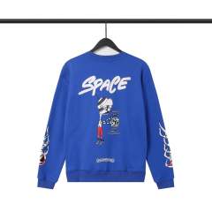 2023Chr0me Hearts Matty Boy Space-Themed Blue Sweatshirt Reps