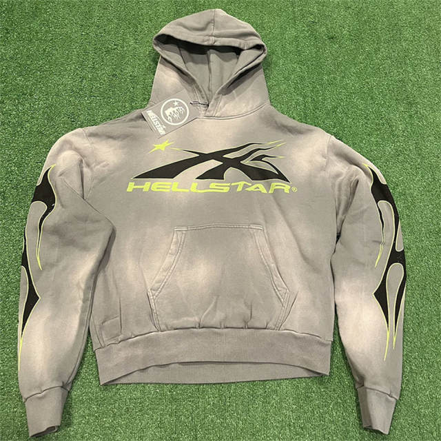 Hellstar Studios Vintage Washed Tracksuit Gray Hoodie Pants