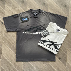 1:1 Quality Hellstar Studios Red Logo T-Shirt Tee Black White