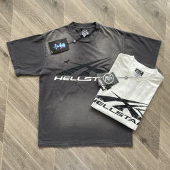 Hellstar Studios Red Logo T-Shirt Tee Black White