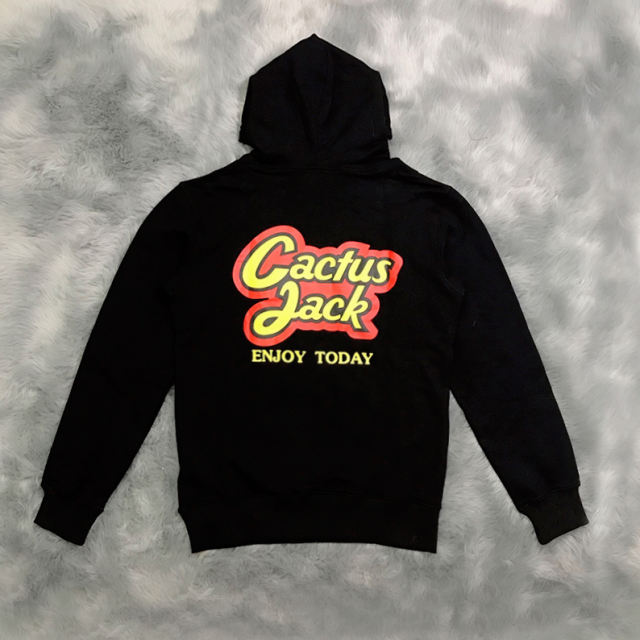 Travis Scott Reese's Puffs Enjoy Today Hoodie Black Red