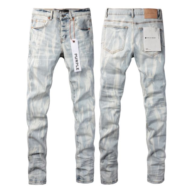 #7017 1:1 PURPLE BRΑND Light Indigo Denim Jeans