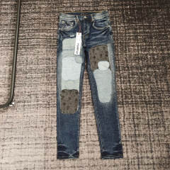 1:1 Quality Purple Brand Jeans 23SS Pants Men P002 Slim Patchwork