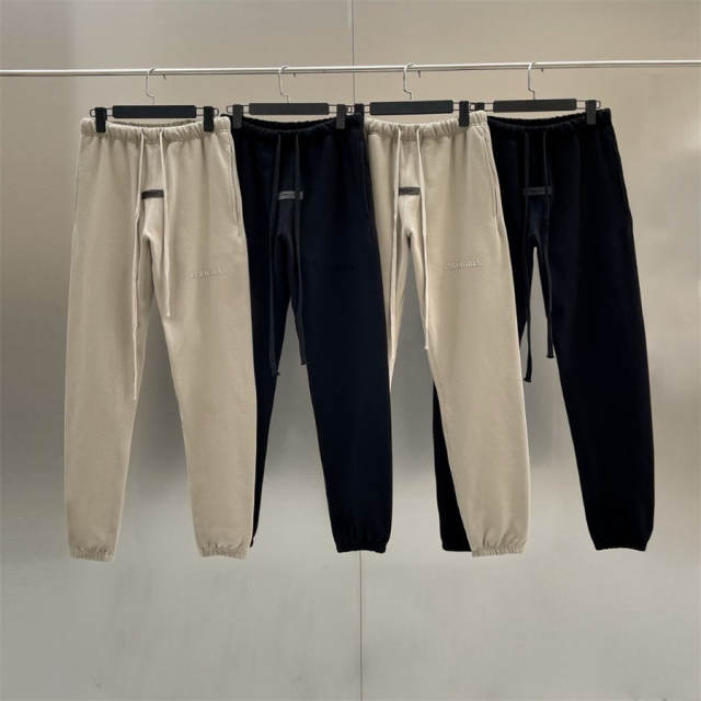 Fear of God Essentials Rubber Logo Sweat Pants Khaki Black
