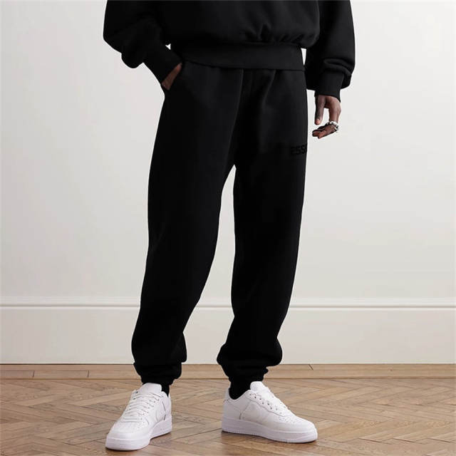 Fear of God Essentials Rubber Logo Sweat Pants Khaki Black